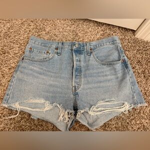 Levi's Light Blue Jean Shorts